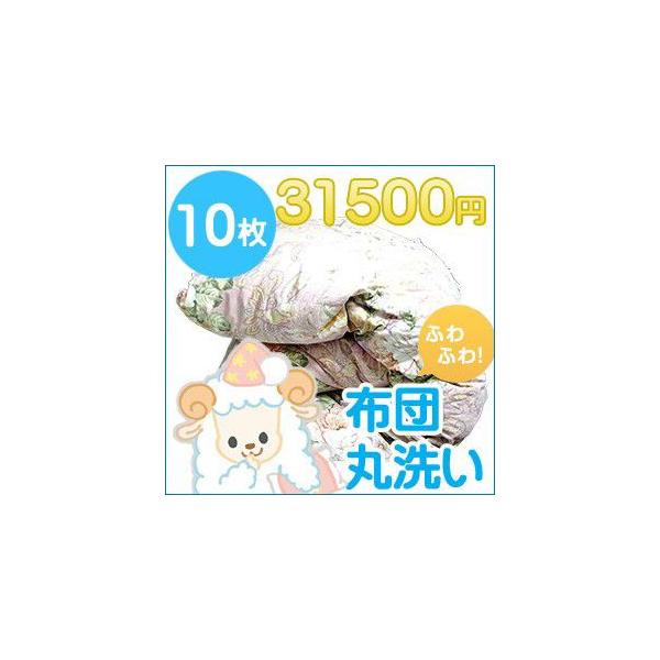 布団クリーニング クリーニング 丸洗い 10枚セット 送料無料 布団丸洗い ふとんクリーニング 羽毛布団 羊毛布団