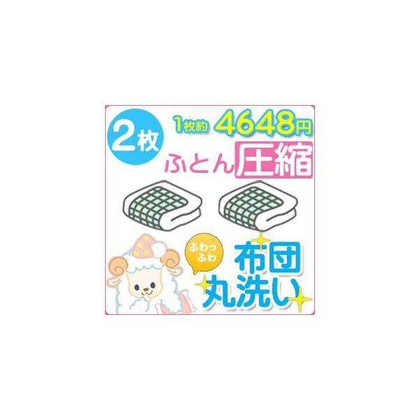 圧縮付き 布団クリーニング ２枚セット 送料無料 ふとんクリーニング 布団丸洗い