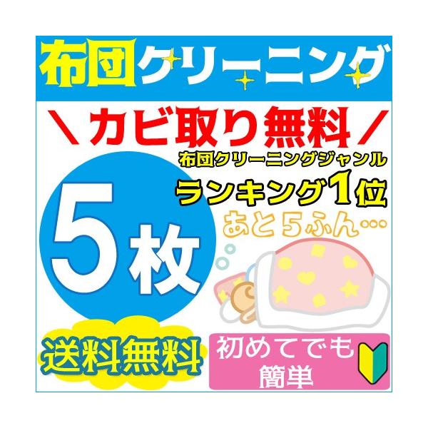 布団クリーニング クリーニング 丸洗い 5枚セット 送料無料 布団丸洗い ふとんクリーニング 羽毛布団 羊毛布団