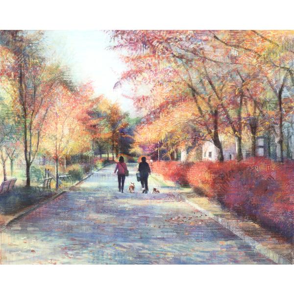 油絵「モントレゾールの秋」F100号  原画 油絵「モントレゾールの秋」F100号 原画 油絵 油彩 油彩画 絵