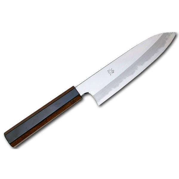 包丁 堺一文字光秀 煌 青一鋼 黒呂柄 和式 三徳包丁180mm【名入れ即日 