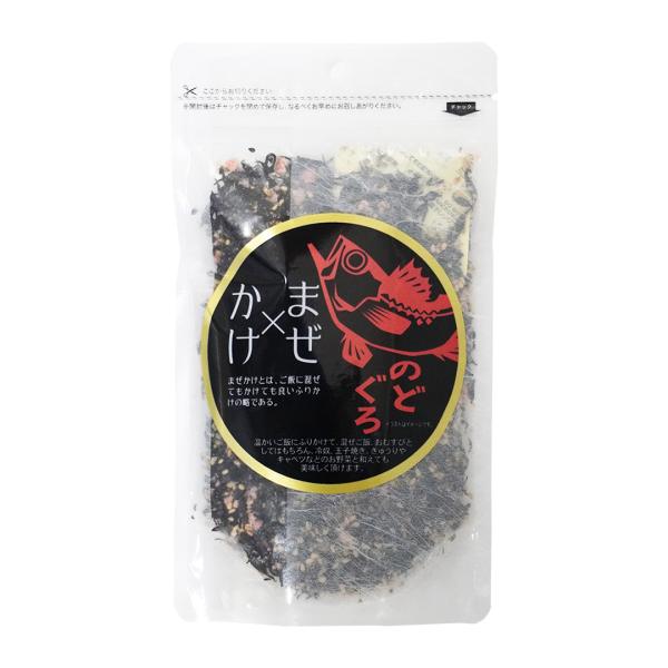 まぜ×かけ のどぐろ名称：ふりかけ原材料名：いりごま(国内製造)、ぶどう糖、砂糖、醤油、ひじき、乳糖、乾燥マッシュポテト、のどぐろ(アカムツ)粉末、でん粉、食用植物油脂、食塩、あおさ粉、とろろ昆布、みりん、酵母エキス、昆布粉末/調味料(アミ...