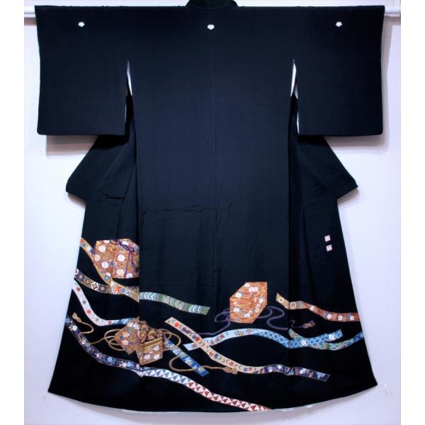 coページ 希少 裄65 着物 黒留袖 作家物 般若 比翼 U-7783 coページ 希少 裄65 着物 黒留袖 作家物 般若 比翼 U-7783 希少 裄