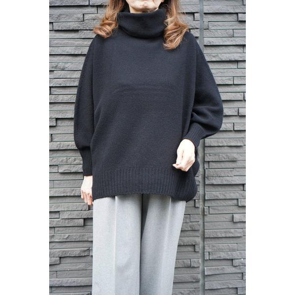 未使用MaxMara❤︎ドルマンスリーブハイネックニット7部袖ブラック Cafune（カフネ） ドルマンスリーブ ハイネックニットセーター