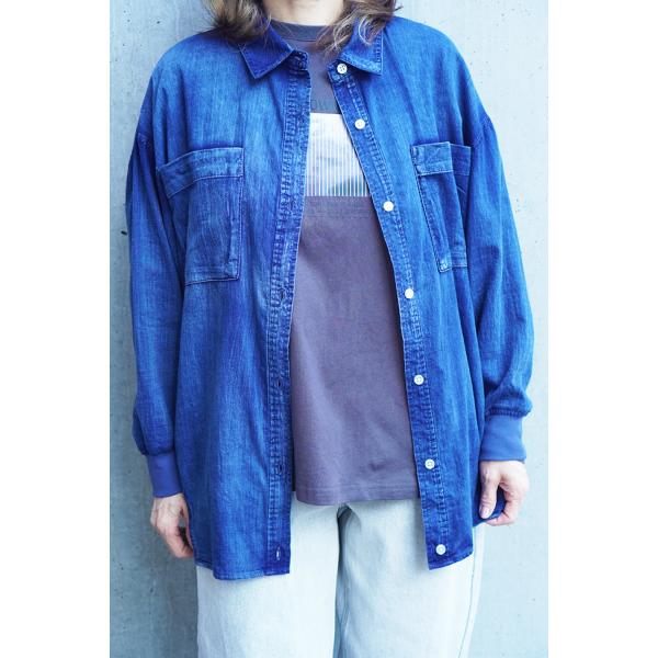 ☆Dignite Collier デニムシアー半袖ワイドシャツ2025新作