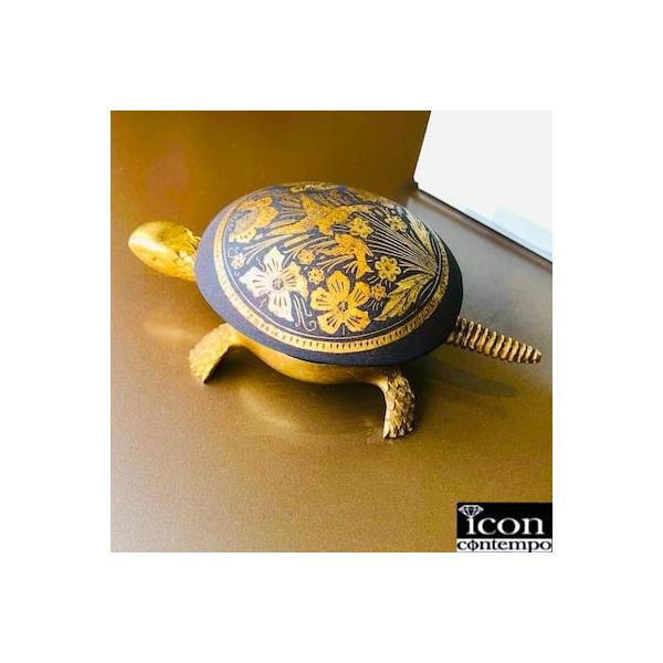 純金象嵌 エイバルエスパーニャ バスク カメ スペイン製 呼び鈴 ベル