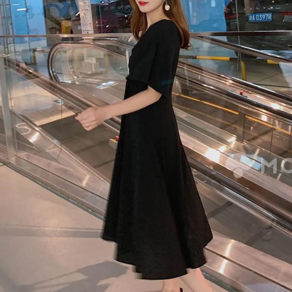 ワンピース レディース 最大56 Offクーポン 胸元ギャザー フレアスリーブ 半袖 膝上丈