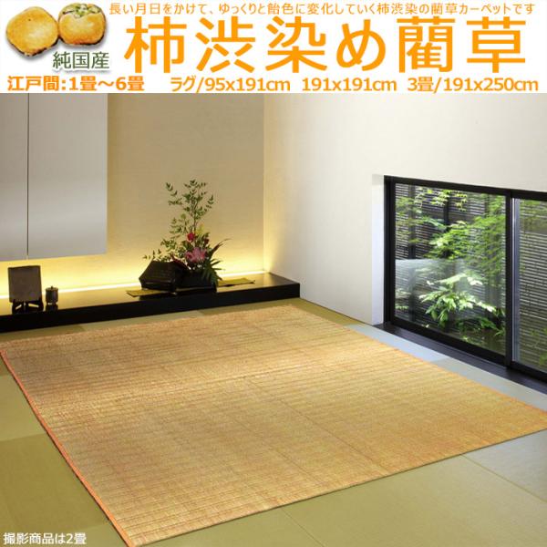い草 上敷き ござ 一畳 1畳 江戸間 掛川織り 柿渋染め 87 174cm 5サイズ規格 夏用 夏 1畳 Kaki E 1 カーテン カーペット アイコン 通販 Yahoo ショッピング