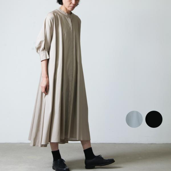 10 Off Mizuiro Ind ミズイロインド バンドカラーフロントフライフレアシャツワンピース Icora ヤフーショッピング店 通販 Yahoo ショッピング