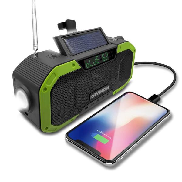 防災ラジオ 防災ソーラー充電 手回しラジオ 5000mAH IPX5防水 AM/FM
