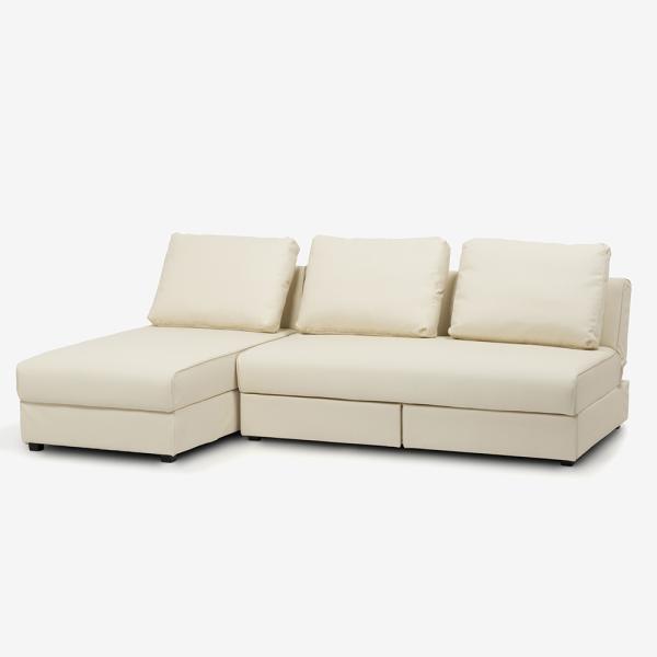 大塚家具 カウチソファ2点セット ソファベッド 収納付き 引出し付き