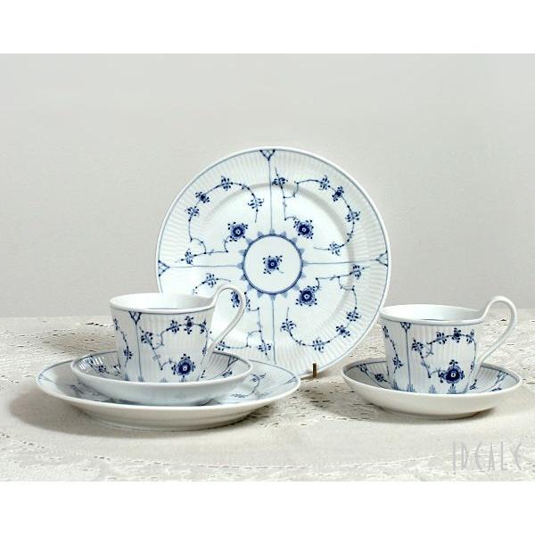 ブルーフルーテッド プレイン ハイハンドルカップ&ソーサー ② ロイヤルコペンハーゲン（Royal Copenhagen） ブルー