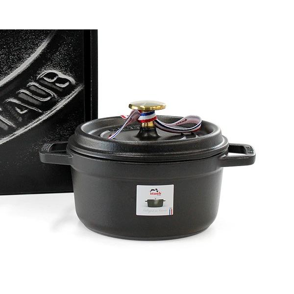 Staub ストウブ ココット ラウンド 16cm マットブラック 25 Staub ストウブ ココット ラウンド 16cm マットブラック 25