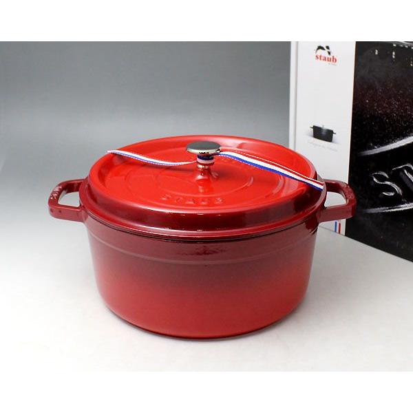 26cm ラウンド ココット ストウブ レッド ギフト 両手鍋 06 レッド 26cm ココットラウンド Staub（ストウブ） 調理器具