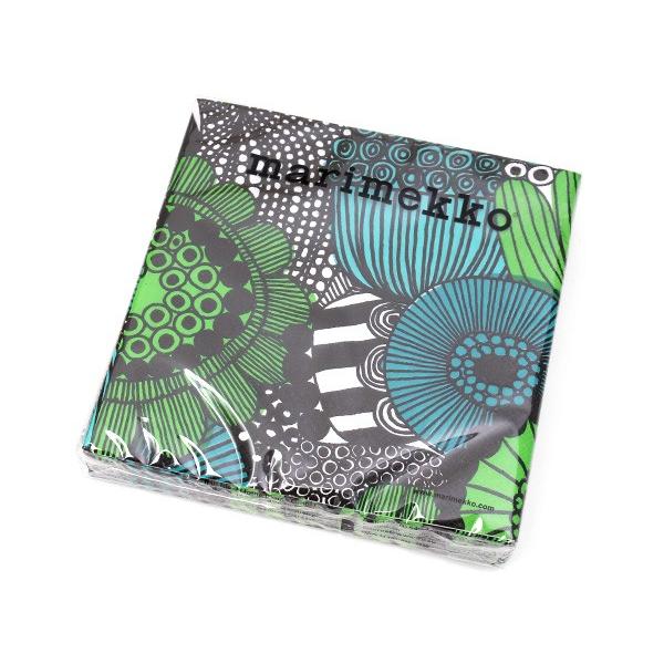 マリメッコのペーパーナプキンです。同じマリメッコのテーブルウェアと組み合わせて楽しむのはもちろん、ティーマやクチポールなどに合わせれば食卓の差し色に。ホームパーティやお菓子のラッピング等、様々なシーンでお使いいただけます。商品番号：5539...