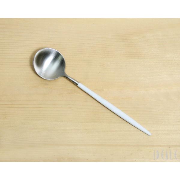 クチポール　デザートスプーン　シルバー デザートスプーン ゴア GOA / ホワイト×シルバーCutipol