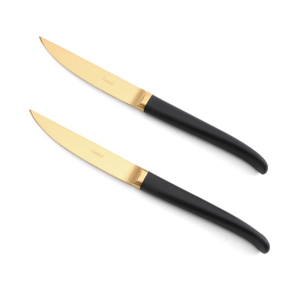 クチポール リブ ブラックマットゴールド 2点セット ギフトボックス入り Cutipol RIB 正規販売代理店 カトラリーギフト 結婚祝い ギフトセット セール 爆買