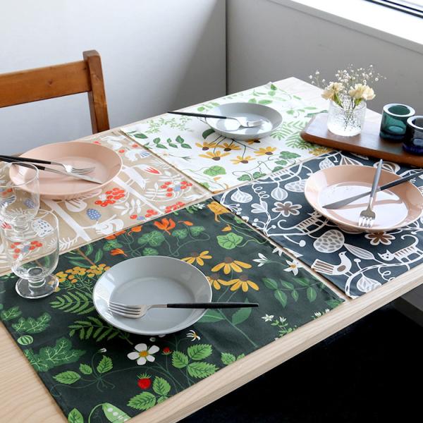 1879年に創業したスウェーデンの老舗テキスタイルメーカー、クリッパンのテーブルマット。独創的な大胆な絵柄は、テーブルセッティングを楽しませ、食卓を華やかに彩ります。材質：コットン100％サイズ：横：45cm 縦：35cm ブランド：KLI...