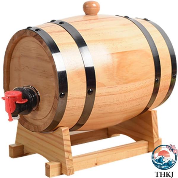 ミニオーク樽 木製ウイスキー樽 1L 1.5L 3L ワイン樽オーク木製樽ウイスキーディスペンサー 蛇口付き 天然オークウイスキー樽 ヴィンテージワイン樽 ミニ