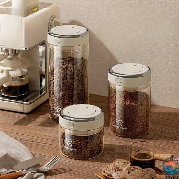 高品質のコーヒー豆保存瓶 真空密閉式コーヒー粉貯蔵タンク 家庭用多機能保存瓶 粉ミルク用の特殊密閉貯蔵タンク 使いやすい お手入れ簡単 毎日使いに