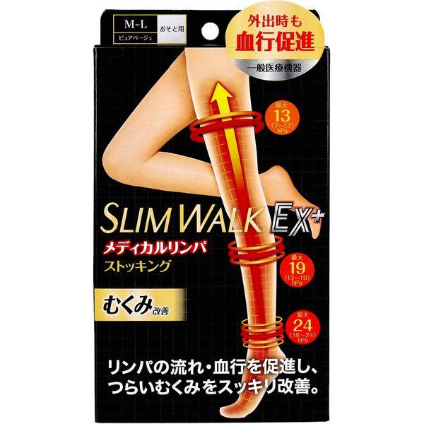 他サイト： 4902522672689 スリムウォーク メディカルリンパストッキング ピュアベージュ M−Lサイズ【キャンセル不可】 ピップの商品画像