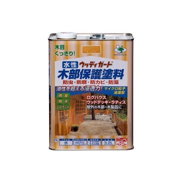 他サイト： 「直送」 ニッペホームプロダクツ 4976124532962 直送 代引不可 水性ウッディガード ３．２Ｌ ウォルナット ＨＷ２０９−３．２の商品画像