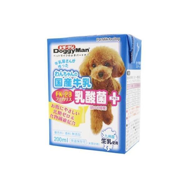他サイト： ドギーマン  4974926010497 わんちゃんの国産牛乳 乳酸菌プラス 200ml ドギーマンハヤシ ミルク フード ペットの商品画像