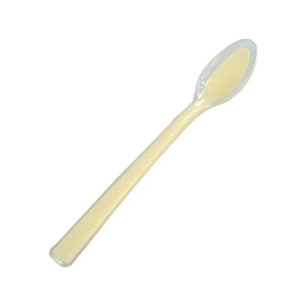 他サイト： 4545101100366 岡部洋食器製作所 口あたりやさしいスプーン 一体深型 小 イエロー OSP1602 KU-06Yの商品画像