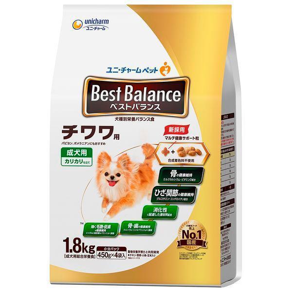 他サイト： ユニ・チャーム 4520699674031 ベストバランス カリカリ仕立て チワワ用 1．8kgの商品画像