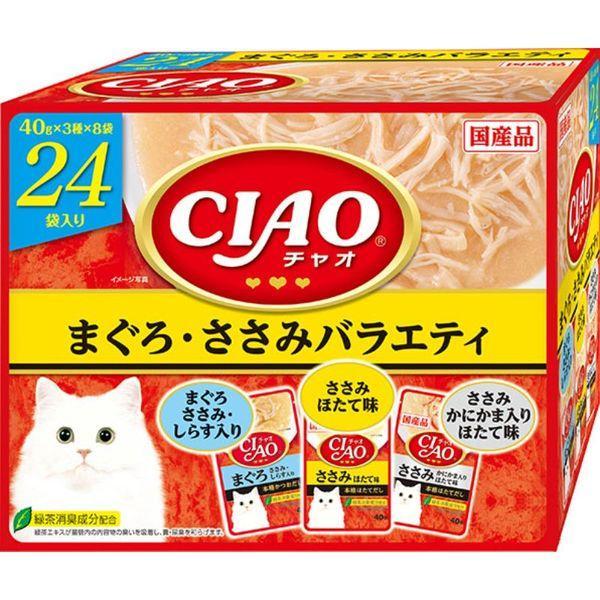 他サイト： いなばペットフード 4901133319457 IC−423 CIAO パウチ まぐろ・ささみバラエティ 40g×24袋の商品画像