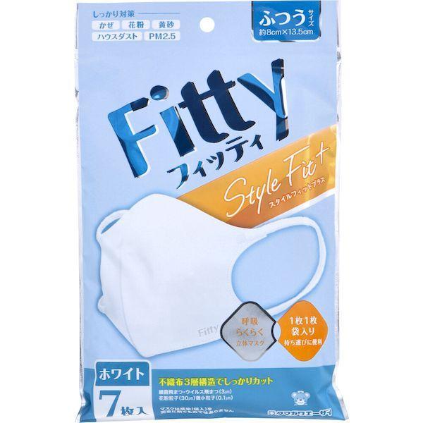 他サイト： 4901957218363 フィッティ スタイルフィットプラス 立体マスク ふつうサイズ ホワイト 7枚入【キャンセル不可】の商品画像