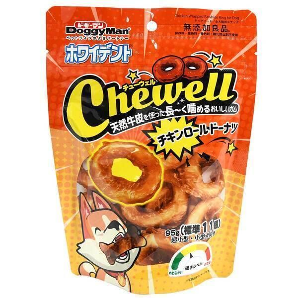 他サイト： ドギーマン 4976555827699 ホワイデント Chewell チキンロールドーナツ95g(標準11個) 4976555827699の商品画像