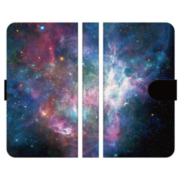 手帳型 マルチ スマホ ケース カバー GALAXY11 宇宙柄 宇宙 幻想
