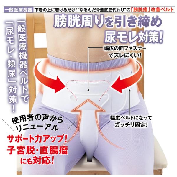 女性用 骨盤底筋ベルトモレナレディEX　一般医療機器 膀胱瘤 改善 尿漏れ 頻尿 対策 ベルト 日本製