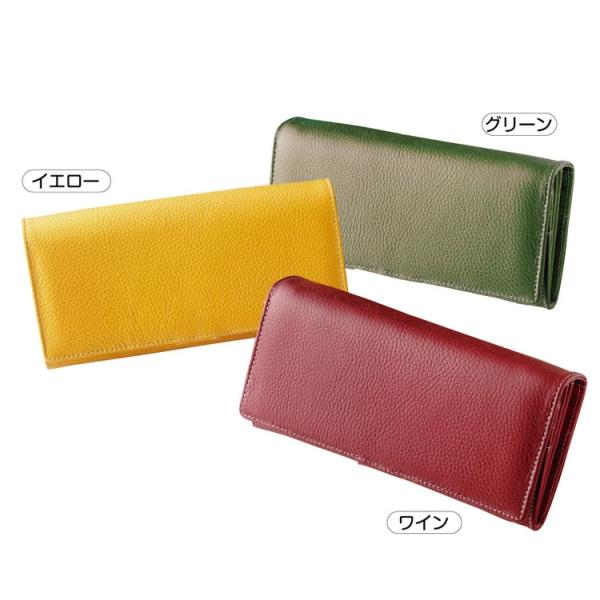 牛革コイン仕分かぶせ長財布