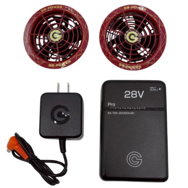 GB-POWER 高出力ファンセット 28V バッテリー付き GB-POWER 28V ペルチェ冷却ファン バッテリーセット Amazon.co.jp: GB