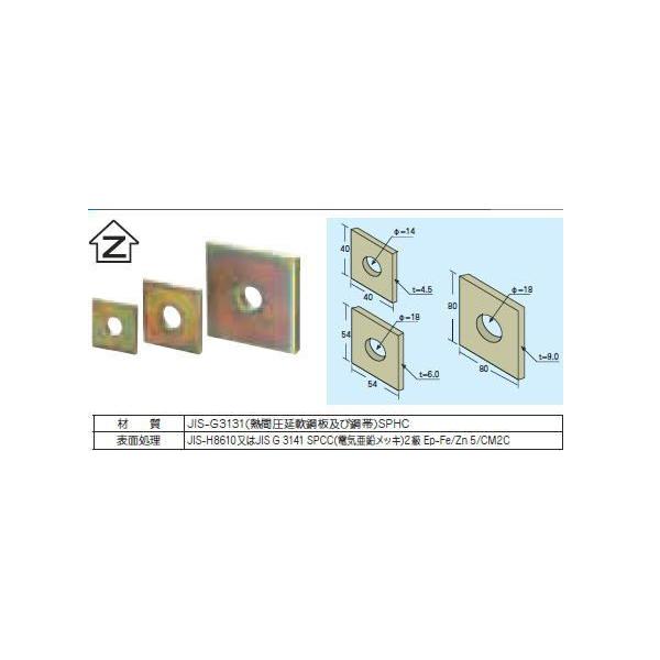 Zマーク金物(Z) 角座 4.5×40×40(500入1ケース)(在来工法金物 Zマーク金物(Z) 角座 4.5×40×40(500入1ケース)(在来工法金物