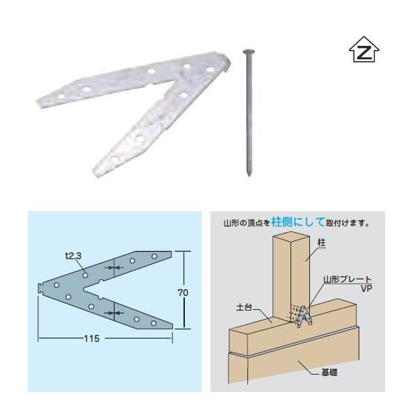 Zマーク金物（Z） 山形プレート（V．P） 釘付 VP(在来工法金物