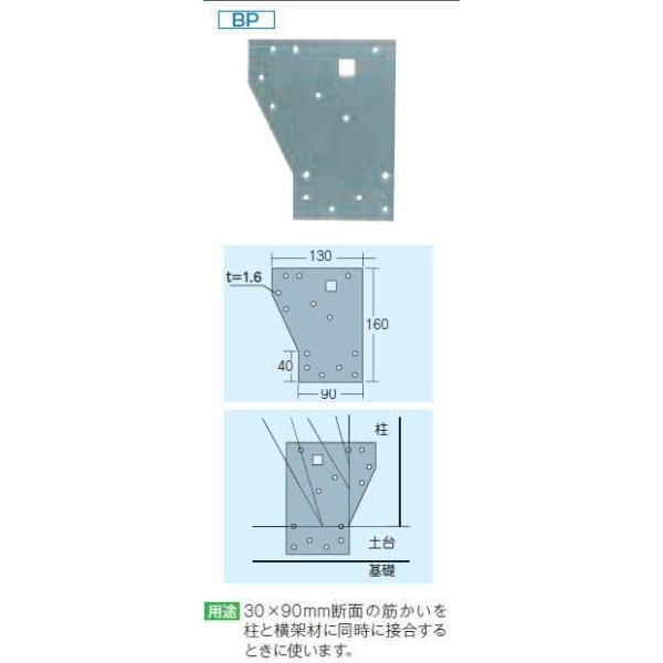 Zマーク金物（Z） 筋かいプレート（B．P）釘付(30入1ケース)(在来工法 