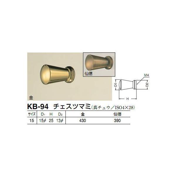 シロクマ　白熊印　KB-94　チェスツマミ　扉、家具用つまみ　15φ　仙徳ハンドル、ツマミの取り付け方について基本的には板の裏側からビス止めして頂く形となります。通常付属のビスサイズは画像に記載しております。一般的なサイズのビスが付属してお...
