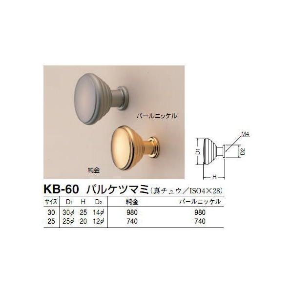 シロクマ　白熊印　KB-60　パルケツマミ　扉、家具用つまみ　30φハンドル、ツマミの取り付け方について基本的には板の裏側からビス止めして頂く形となります。通常付属のビスサイズは画像に記載しております。一般的なサイズのビスが付属しております...