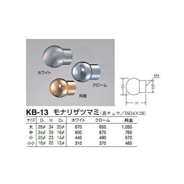 シロクマ　白熊印　KB-13　モナリザツマミ　扉、家具用つまみ　小　クロームハンドル、ツマミの取り付け方について基本的には板の裏側からビス止めして頂く形となります。通常付属のビスサイズは画像に記載しております。一般的なサイズのビスが付属して...