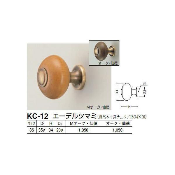 シロクマ　白熊印　KC-12　エーデルツマミ　扉、家具用つまみ　35φハンドル、ツマミの取り付け方について基本的には板の裏側からビス止めして頂く形となります。通常付属のビスサイズは画像に記載しております。一般的なサイズのビスが付属しておりま...