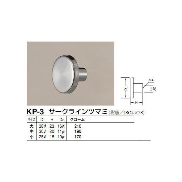 シロクマ　白熊印　KP-3　サークラインツマミ　扉、家具用つまみ　小　25φハンドル、ツマミの取り付け方について基本的には板の裏側からビス止めして頂く形となります。通常付属のビスサイズは画像に記載しております。一般的なサイズのビスが付属して...
