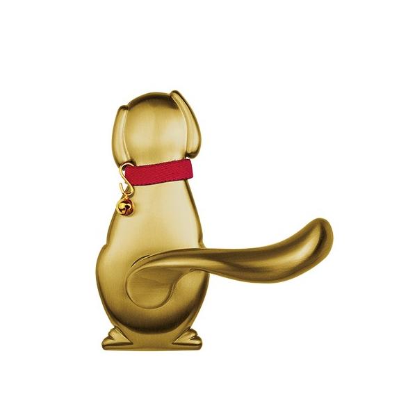 長沢製作所 わんにゃんレバーハンドル Dog-2(空錠) TX-W10D チタン