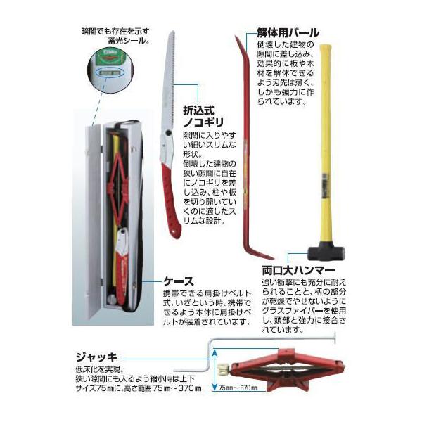 山口)下松市より 【未使用品】Silky(シルキー) 災害救出工具セット 