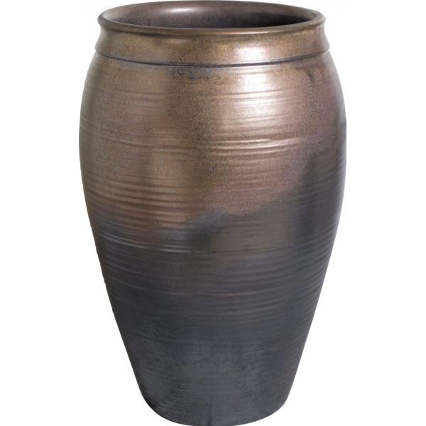 窯変長壺 タカショー KTO-035 窯変金彩大壺水鉢 ※直送／個人宅不可 : 家