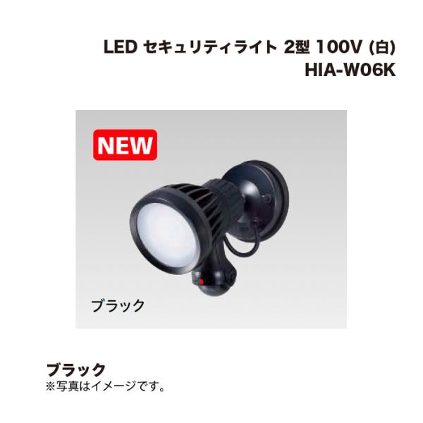 タカショー HIA-W06K LED セキュリティライト 2型 100V (白) ブラック