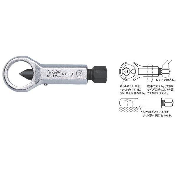 トップ (TOP) ナットブレーカー 適応サイズ12~16 NB-2 Amazon | トップ工業 (TOP) ナットブレーカー ナットスプリッター 適応