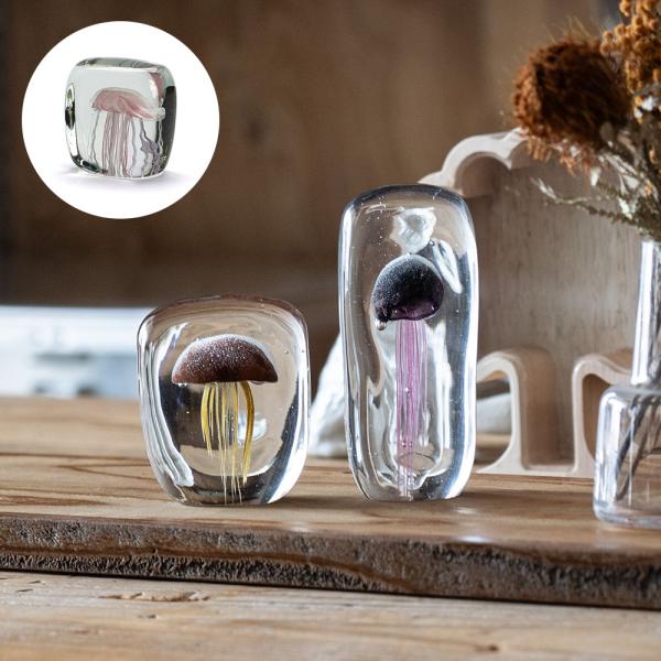 フェザーウェイトカナリー　freshly dirty DETAIL Jellyfish ペーパーウェイト Paper Weight ガラスオブジェ